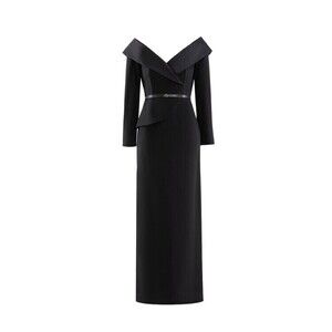 Saiid Kobeisy Off-Shoulder Crepe Midi Dress - NWT
